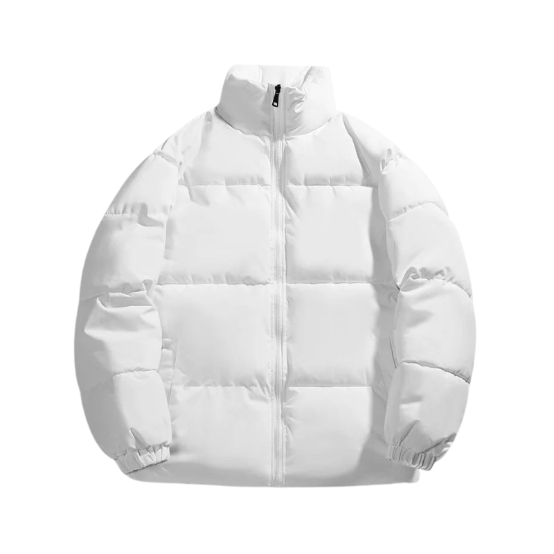 Gevoerde pufferjas met opstaande kraag voor wintergebruik