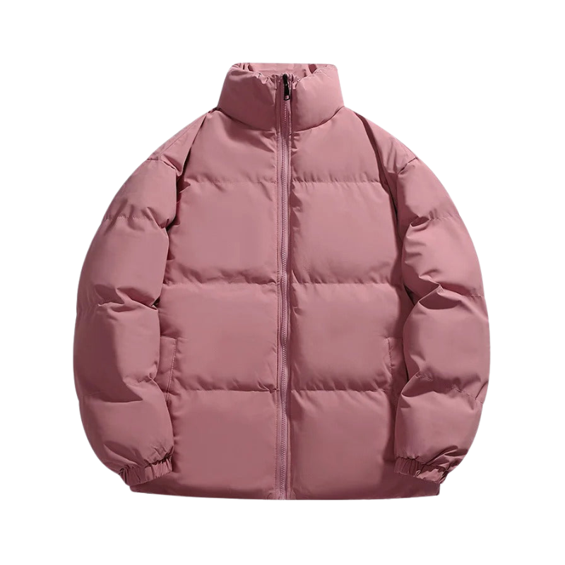 Gevoerde pufferjas met opstaande kraag voor wintergebruik