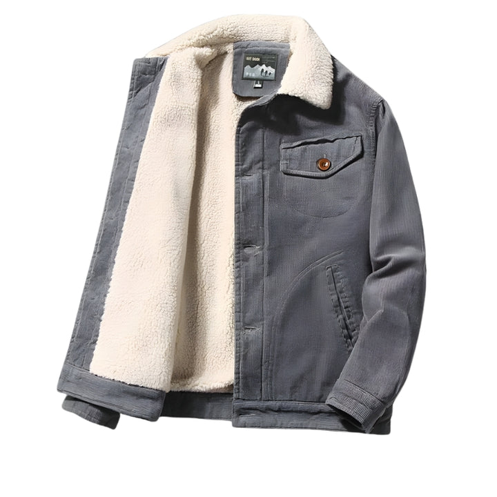 Gevoerd jack met kraag en knooprij