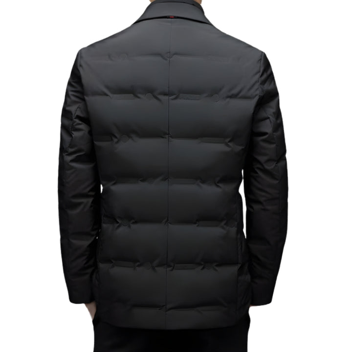 Gewatteerde jas met knopen voor heren