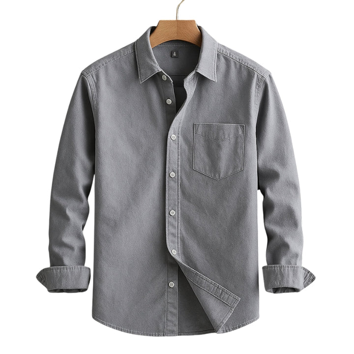 Hemd met lange mouwen en borstzak voor heren