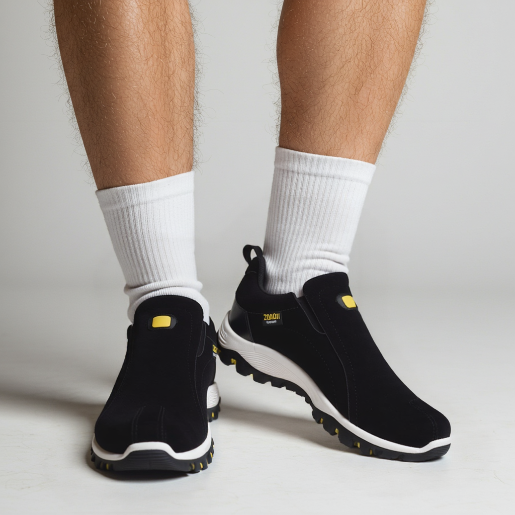 Heren outdoor wandelschoenen met veters en antislipzool