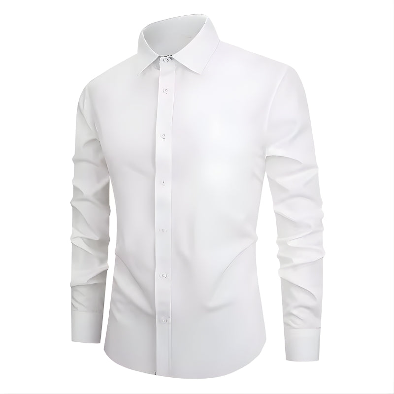 Heren overhemd met lange mouwen en knoopsluiting