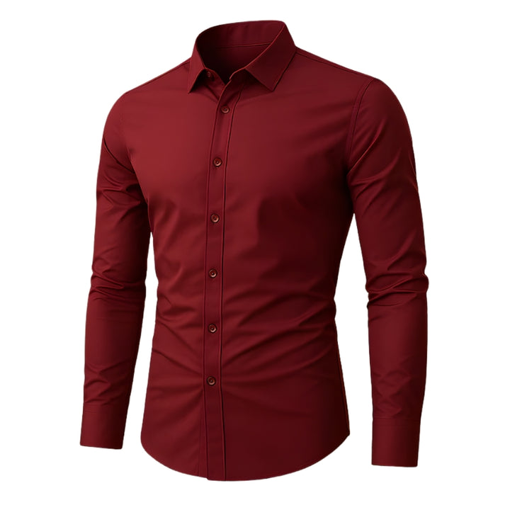 Heren overhemd met lange mouwen en knoopsluiting