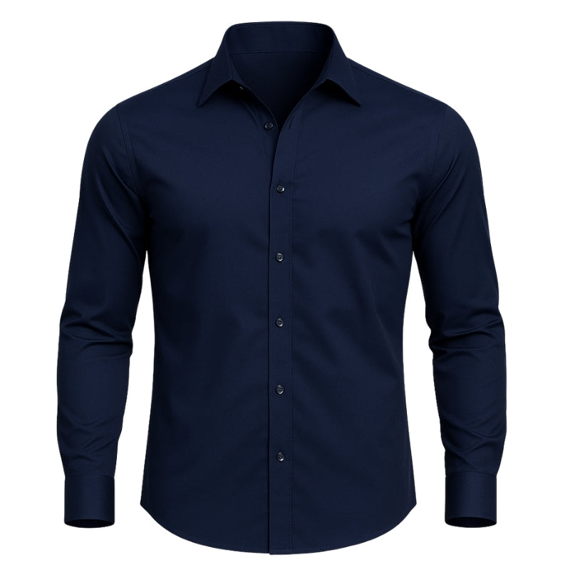Heren overhemd met lange mouwen en knoopsluiting