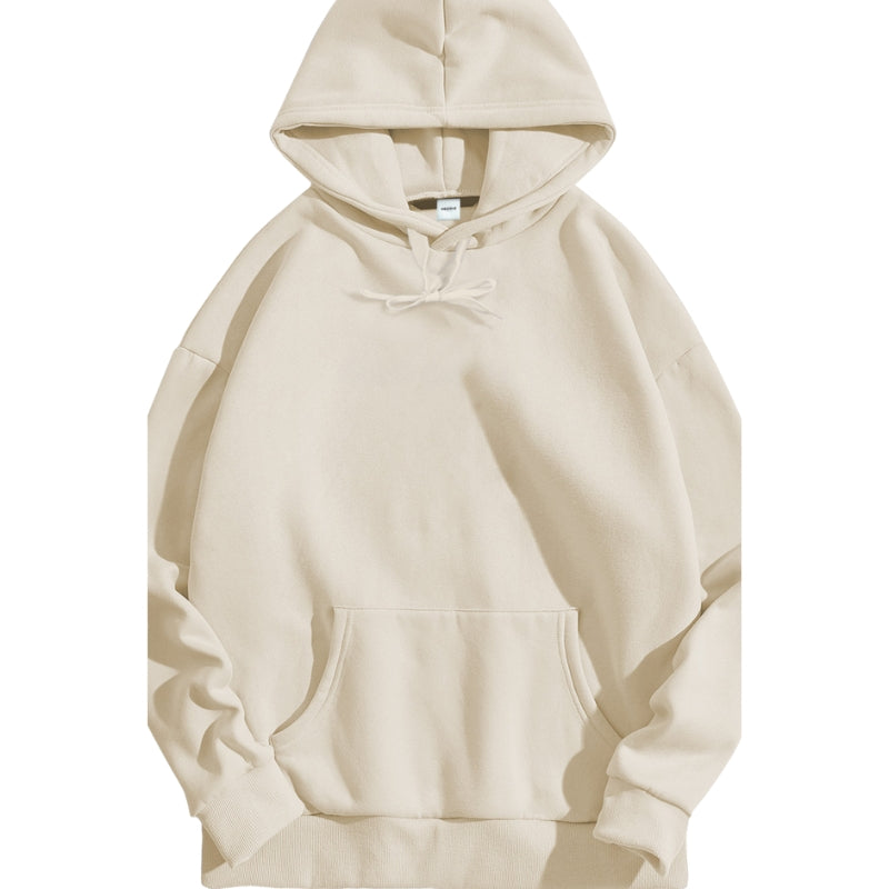 Heren trui met capuchon voorzak en trekkoord