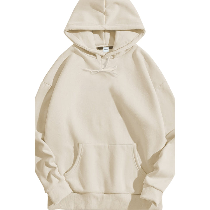 Heren trui met capuchon voorzak en trekkoord