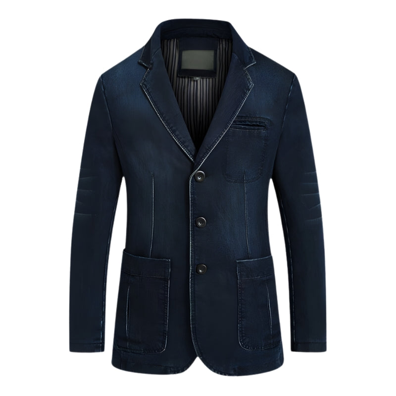 Herencollbert met drie knopen en gestroomd voering