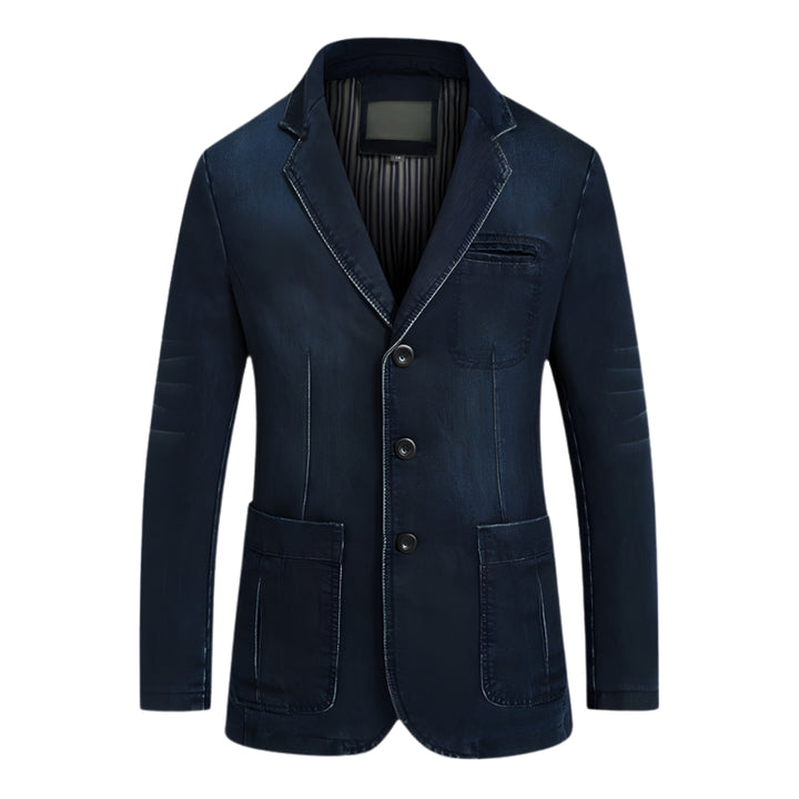 Herencollbert met drie knopen en gestroomd voering