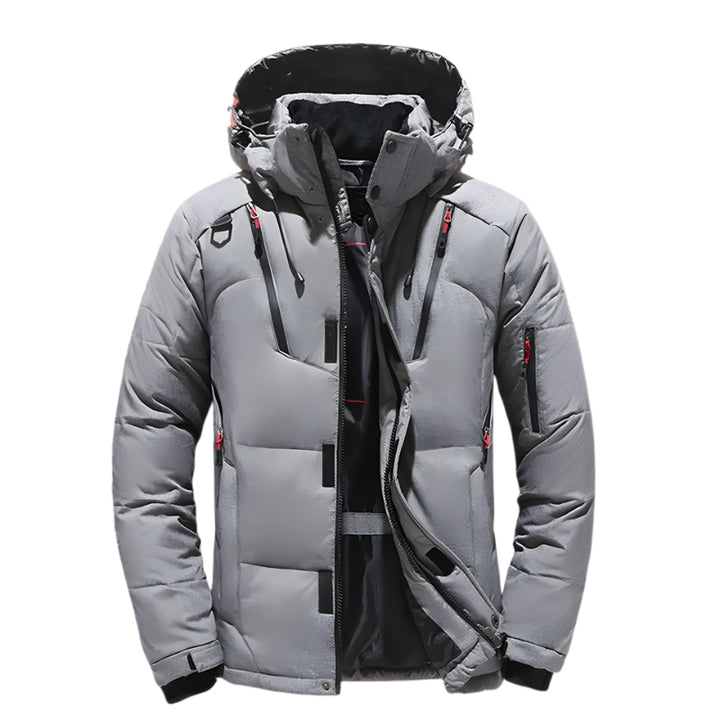 Heren gewatteerde winterjas met afneembare capuchon