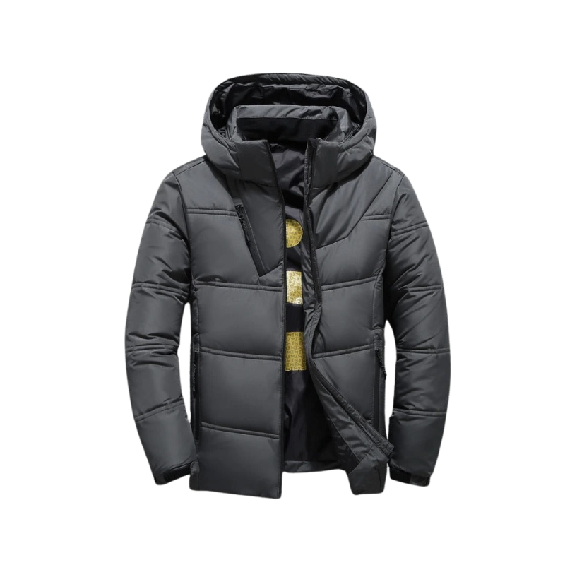 Heren gewatteerde winterjas met ritssluiting voor koude seizoenen