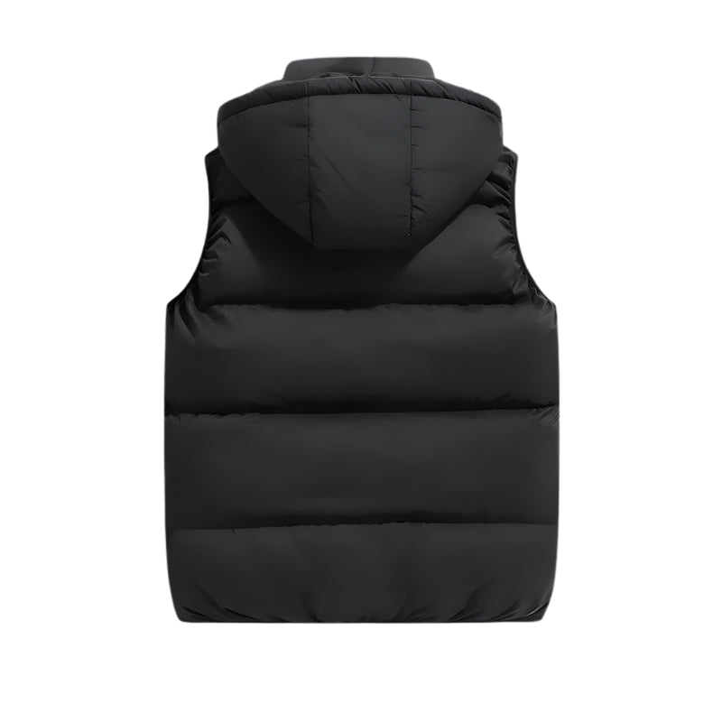 Heren gewatteerd mouwloos jack met capuchon voor dames