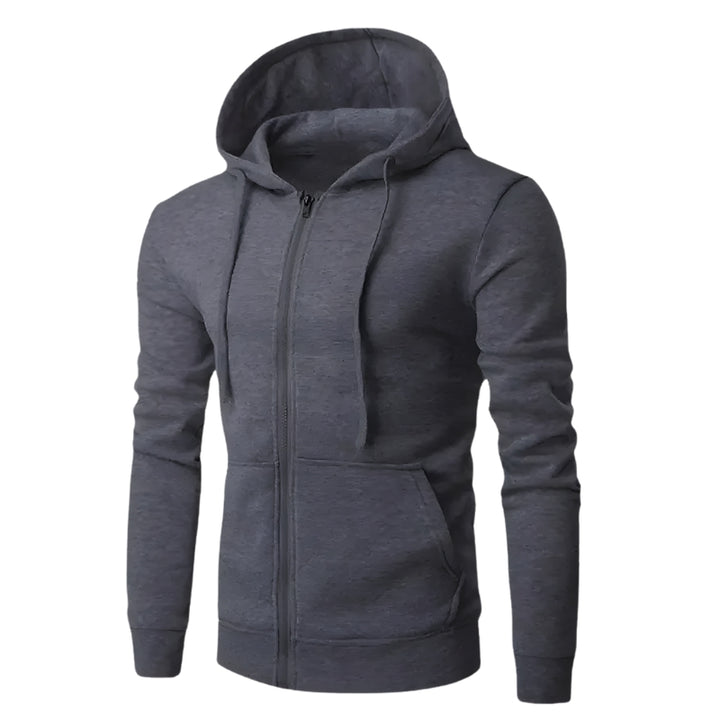 Heren hoodie rits capuchon kengoeroe zak