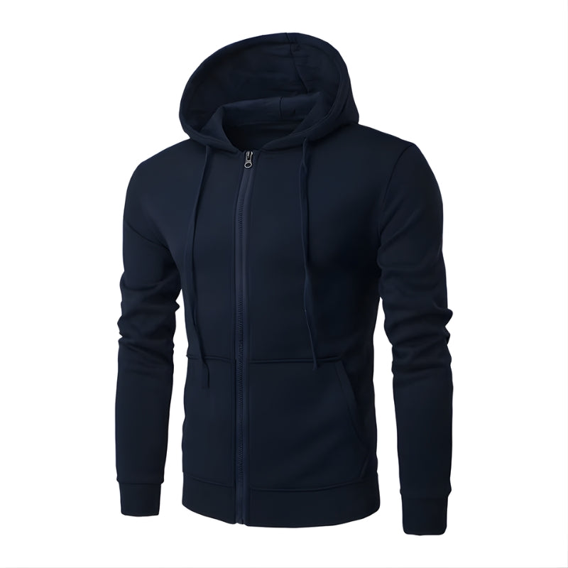 Heren hoodie rits capuchon kengoeroe zak