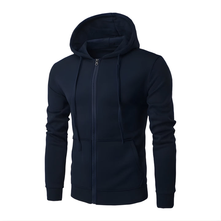 Heren hoodie rits capuchon kengoeroe zak