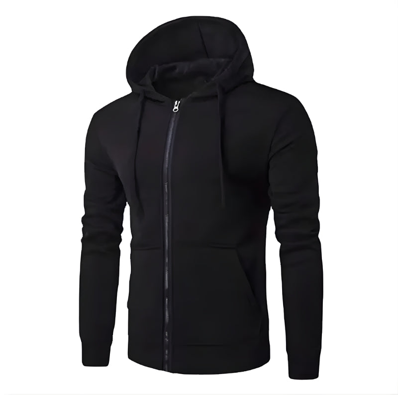 Heren hoodie rits capuchon kengoeroe zak