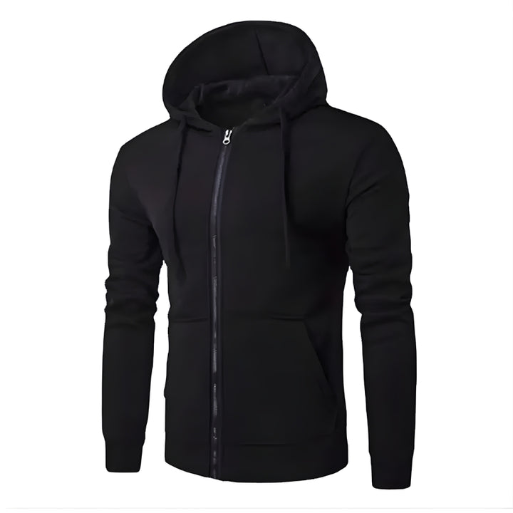 Heren hoodie rits capuchon kengoeroe zak