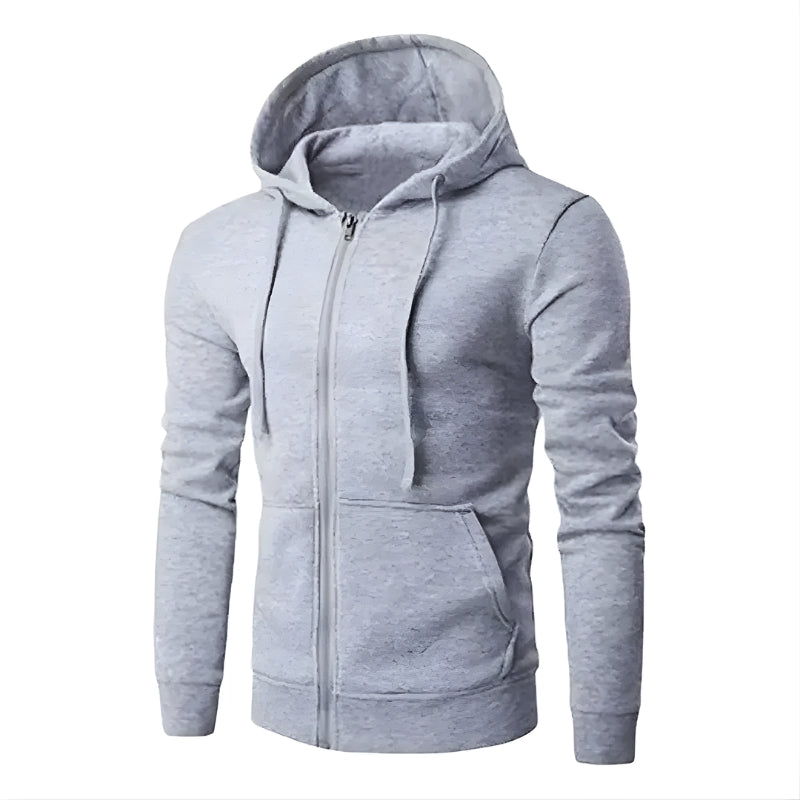 Heren hoodie rits capuchon kengoeroe zak
