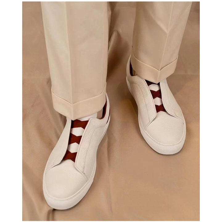 Heren instapsneakers zonder veters met elastische zijpanelen