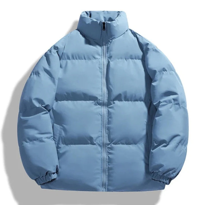 Herenjack met horizontale panelen en hoge kraag