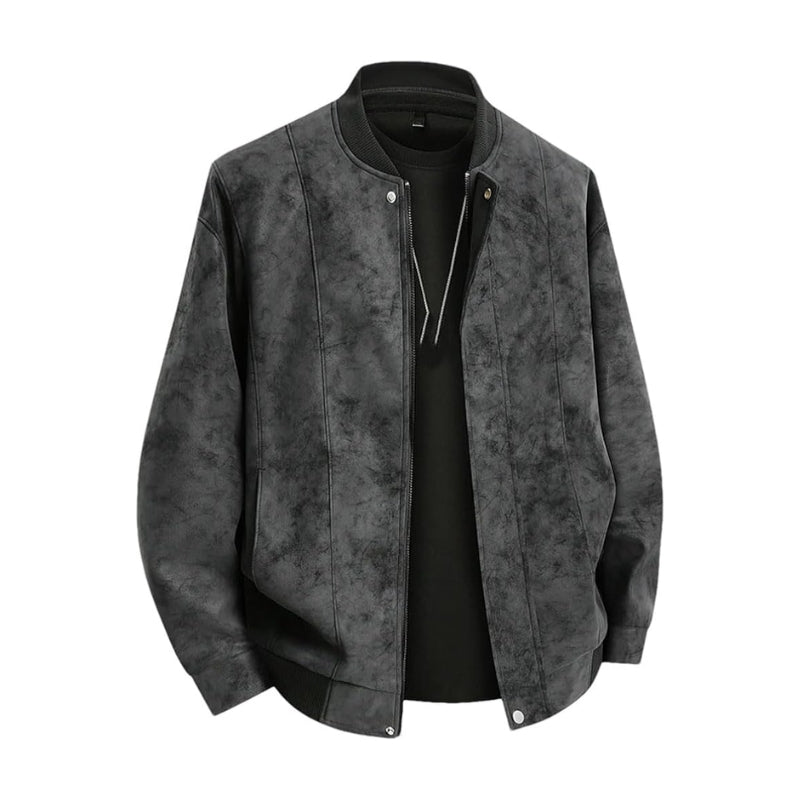 Herenjashouder tot op de heupen met opstaande geribde kraag