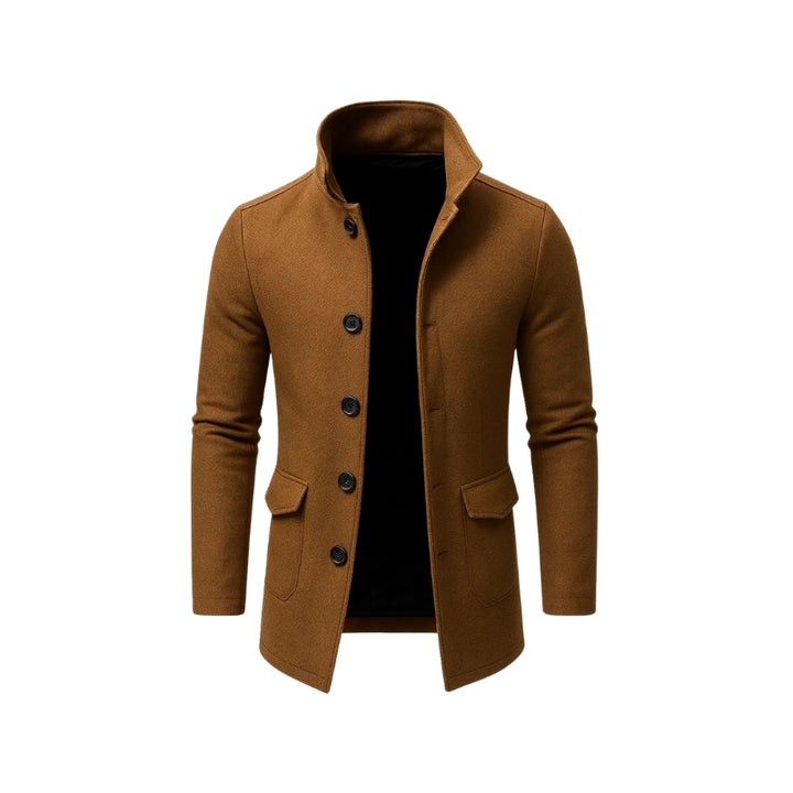 Herenjas met opstaande kraag en klepzakken aan de zijkant