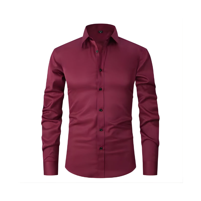 Herenoverhemd met lange mouwen en kraag