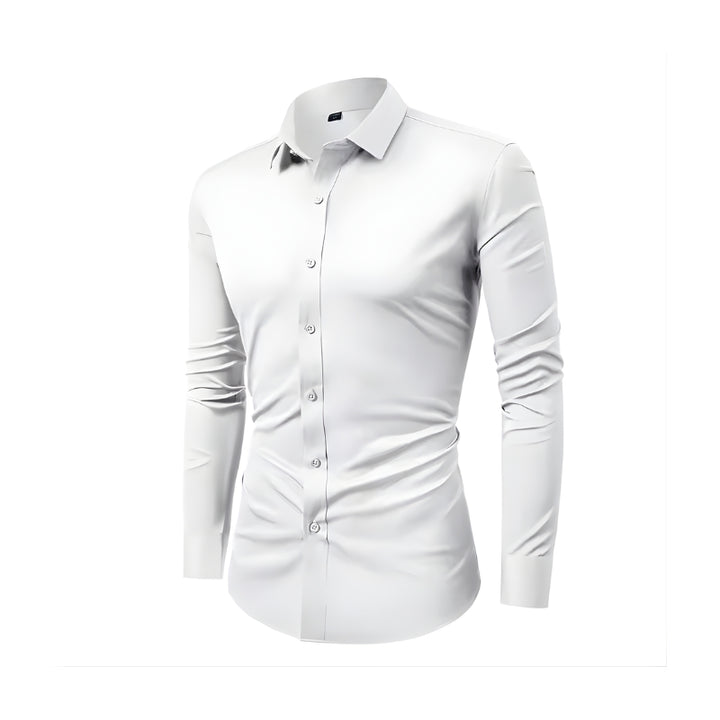Herenoverhemd met lange mouwen en kraag