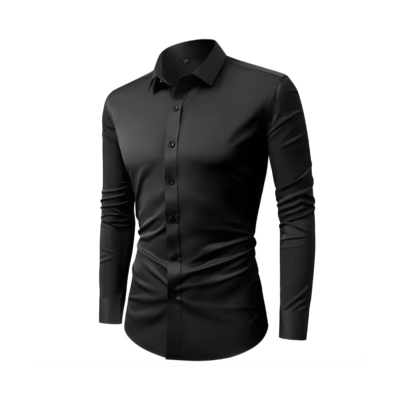 Herenoverhemd met lange mouwen en kraag