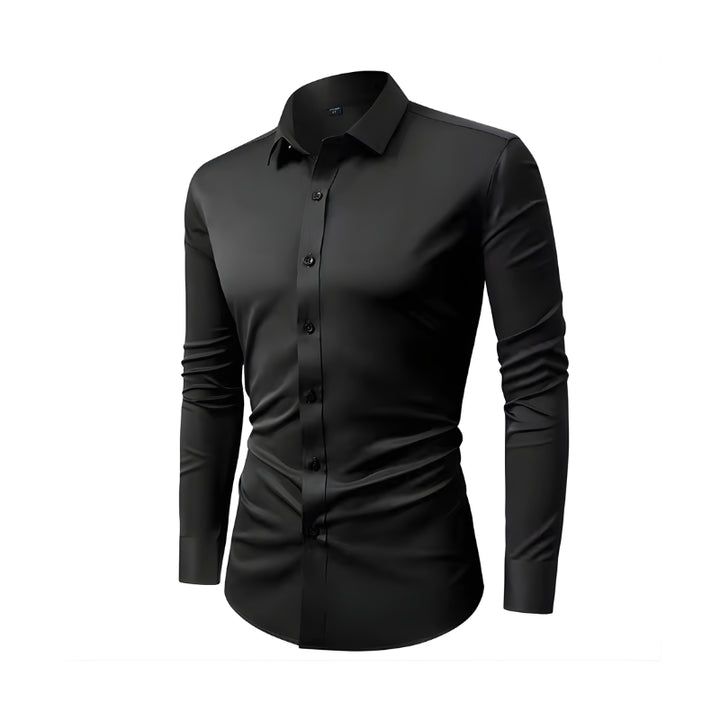 Herenoverhemd met lange mouwen en kraag