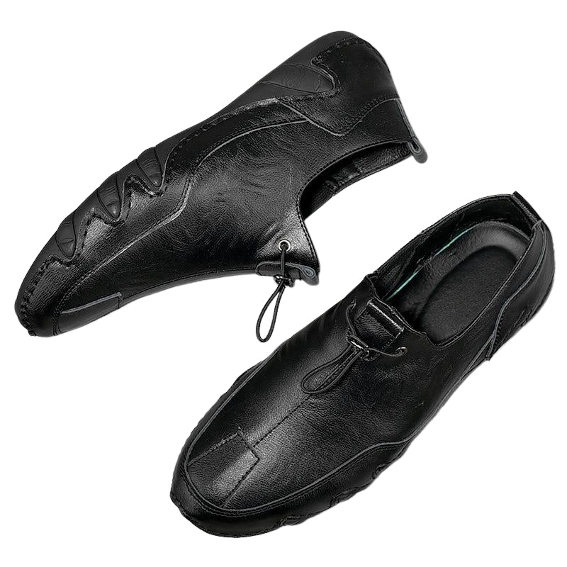 Herenschoenen met trekkoord en elastische inlegzool