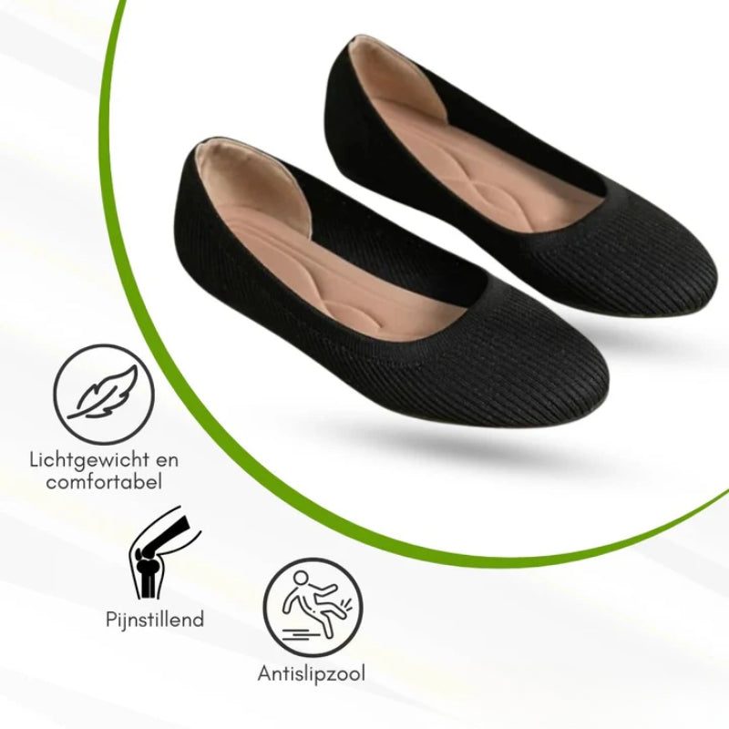 Instapschoenen met ronde neus en vlakke zool