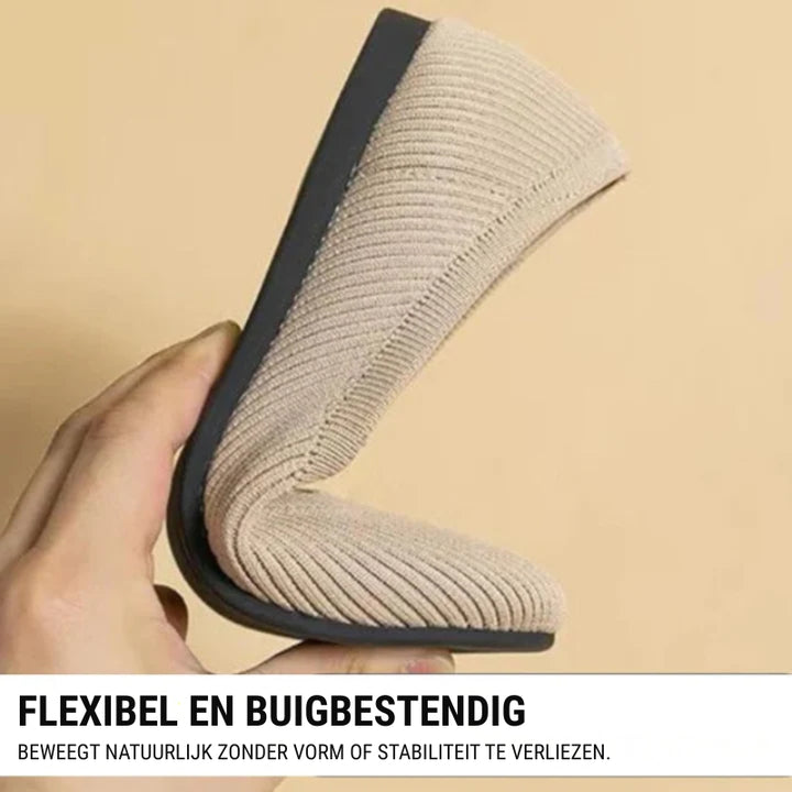 Instapschoenen met ronde neus en vlakke zool