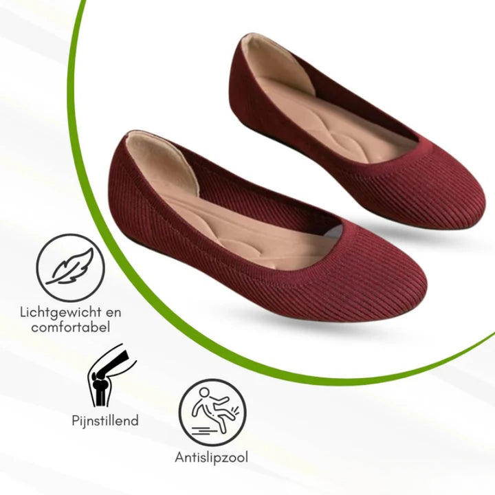 Instapschoenen met ronde neus en vlakke zool