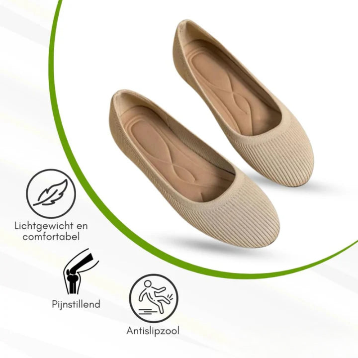 Instapschoenen met ronde neus en vlakke zool