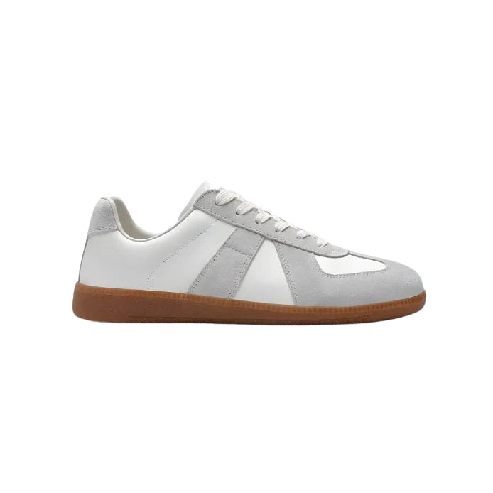 Lage heren sportschoenen met veters in retrostijl en rubberen zool