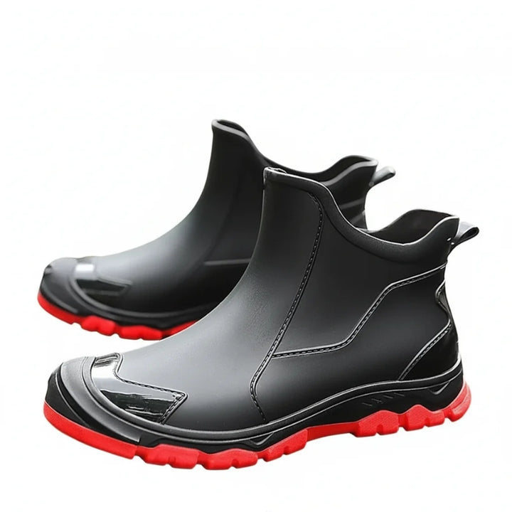 Lage instaplaarzen voor heren met een opvallende zool