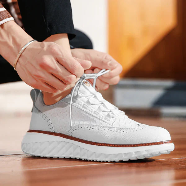 Stevige herensportschoenen met vetersluiting
