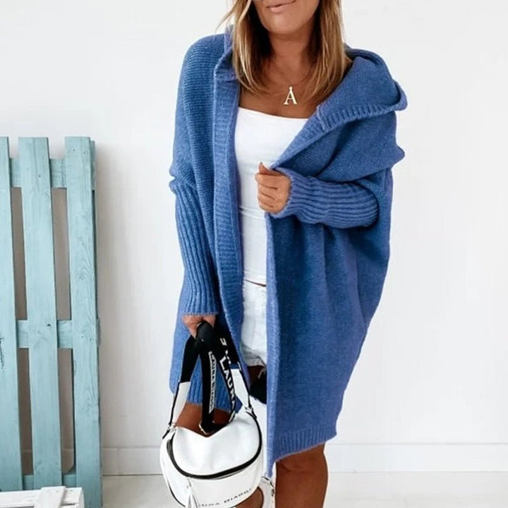 Oversized gebreide cardigan met capuchon voor dames