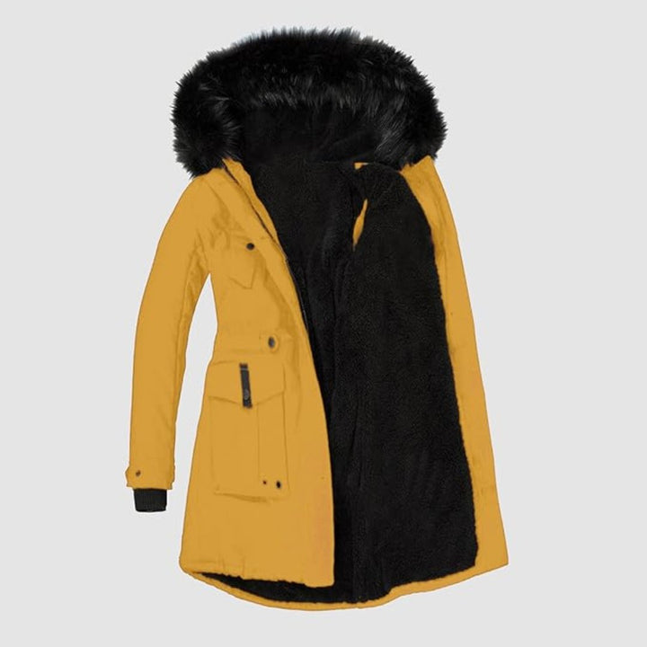 Parka met capuchon imitatiebont en voorzakken