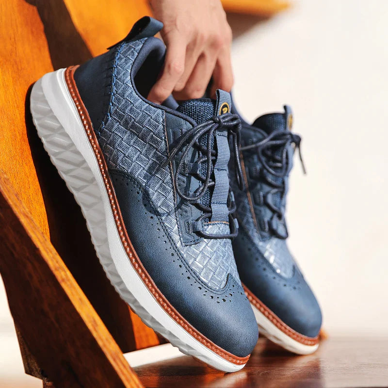 Stevige herensportschoenen met vetersluiting