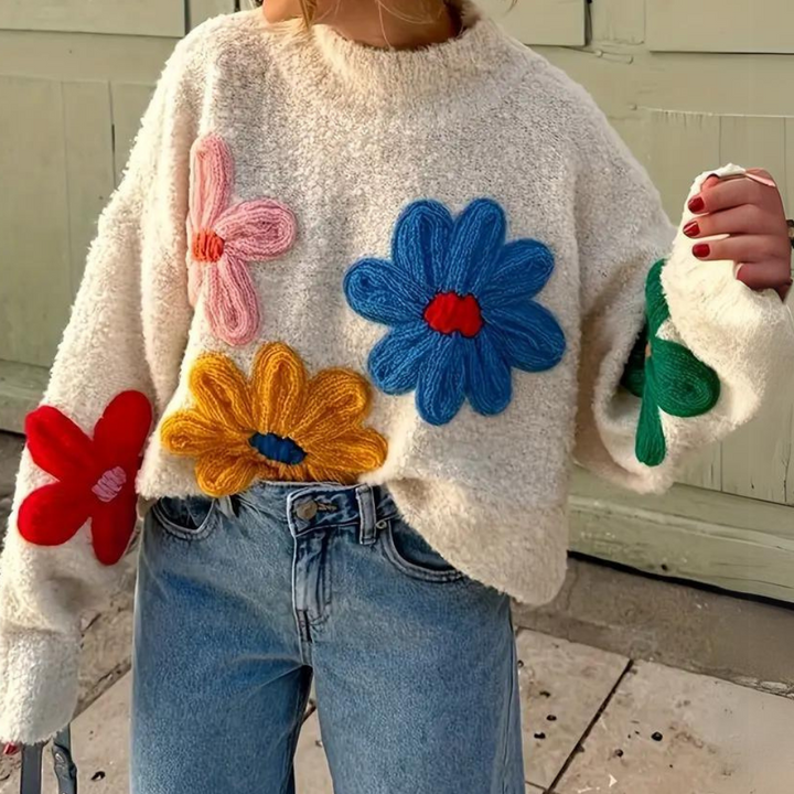 BRENDA - Casual Bloemen Trui voor Dames