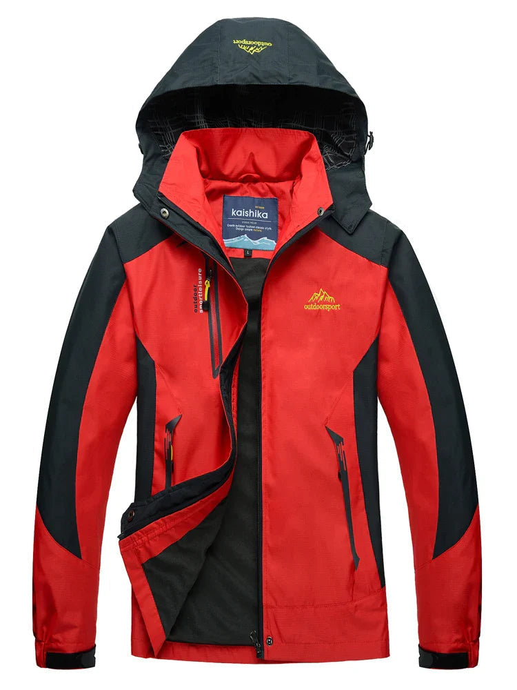 Sportief herenjack met capuchon en volledige rits aan de voorkant voor herfst en winter