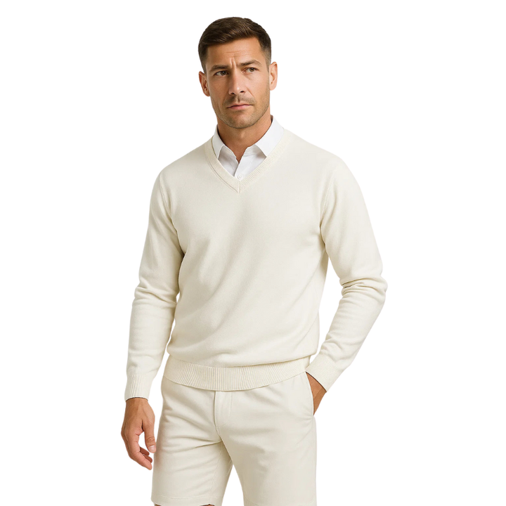 Trui met v-hals en gebreid ontwerp voor dagelijks gebruik