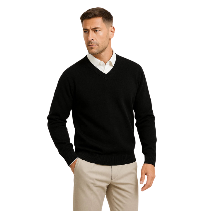 Trui met v-hals en gebreid ontwerp voor dagelijks gebruik