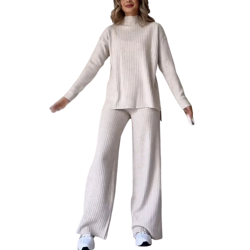 Tweedelige set met splitdetail en effen oppervlak