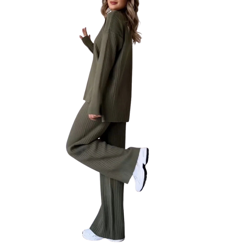 Tweedelige set met splitdetail en effen oppervlak