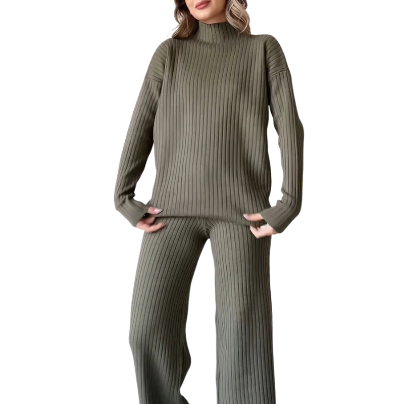 Tweedelige set met splitdetail en effen oppervlak