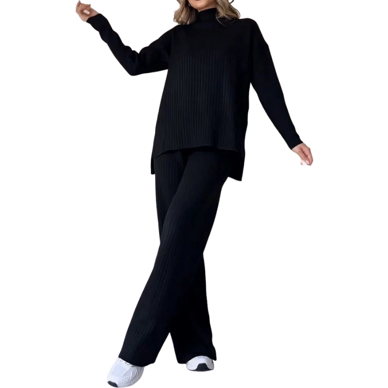 Tweedelige set met splitdetail en effen oppervlak