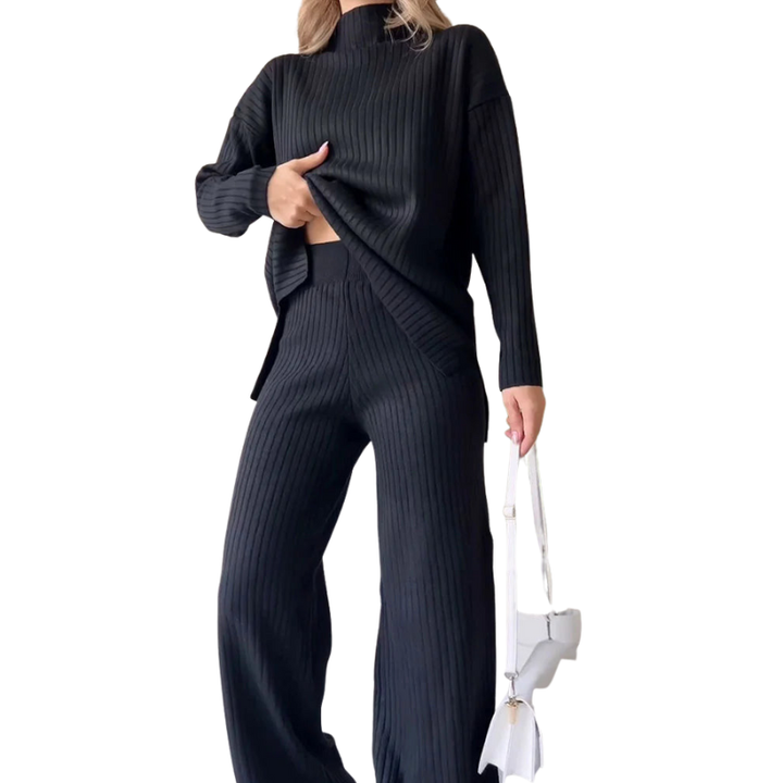 Tweedelige set met splitdetail en effen oppervlak